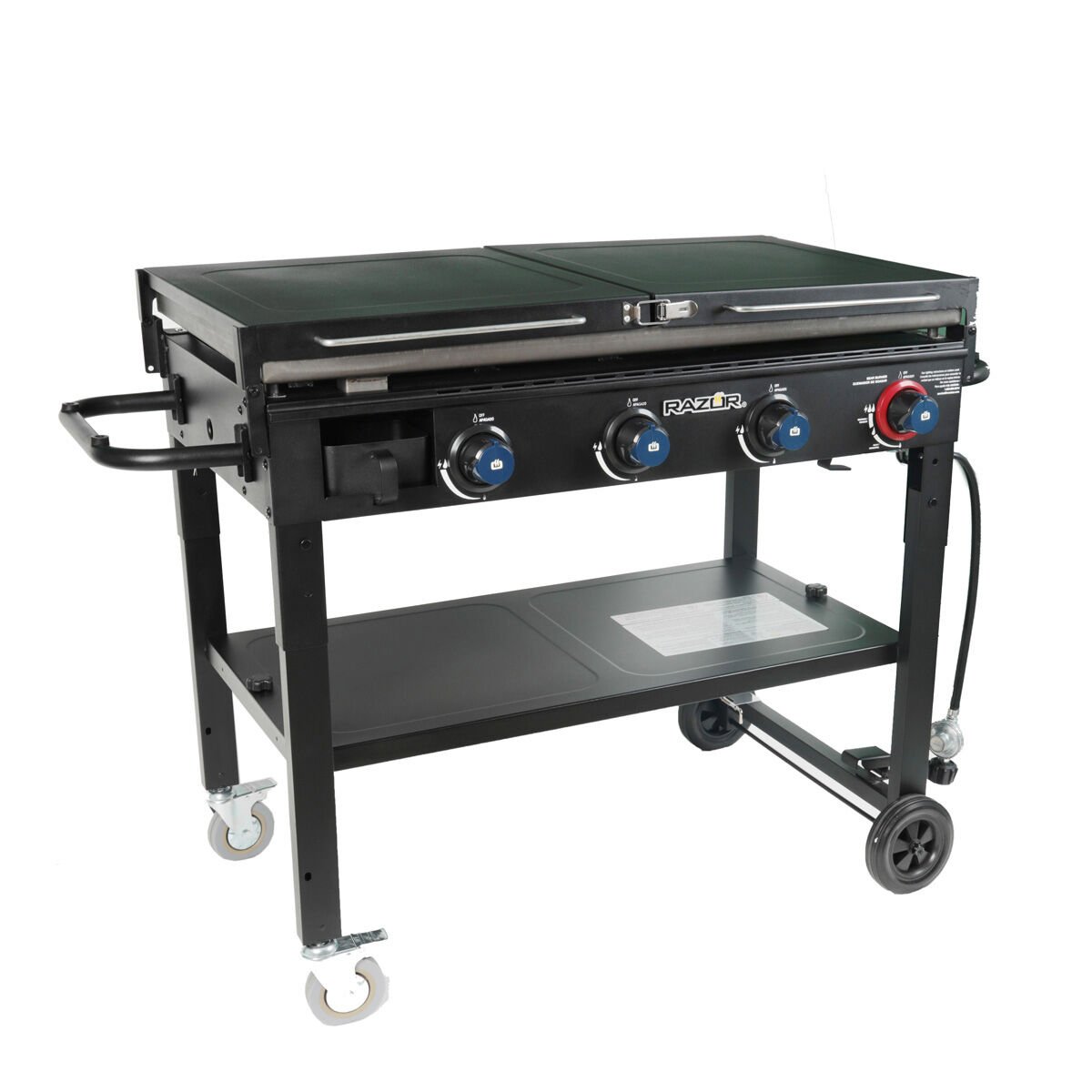 Razor 4-Burner Griddle with folding shelves