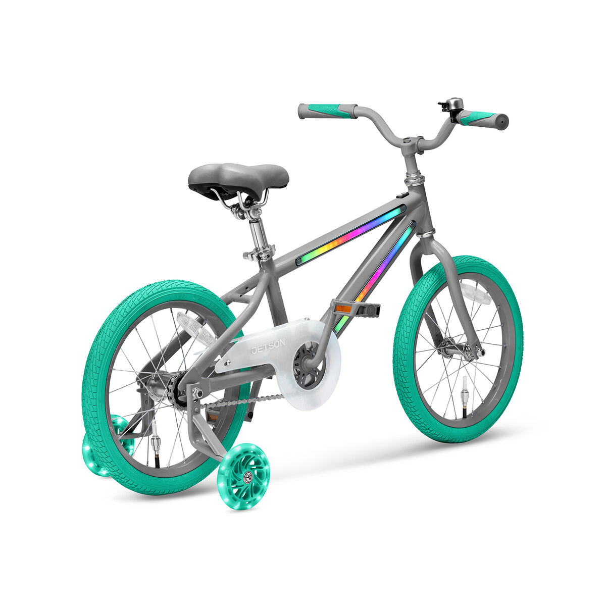 Jetson JLR M Light Up Bike 16in, GREY/TEAL