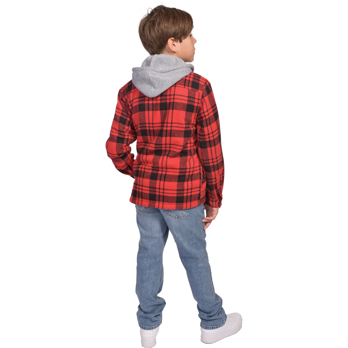 Flint Workwear Boys Flannel Sherpa Lined Shirt Jacket