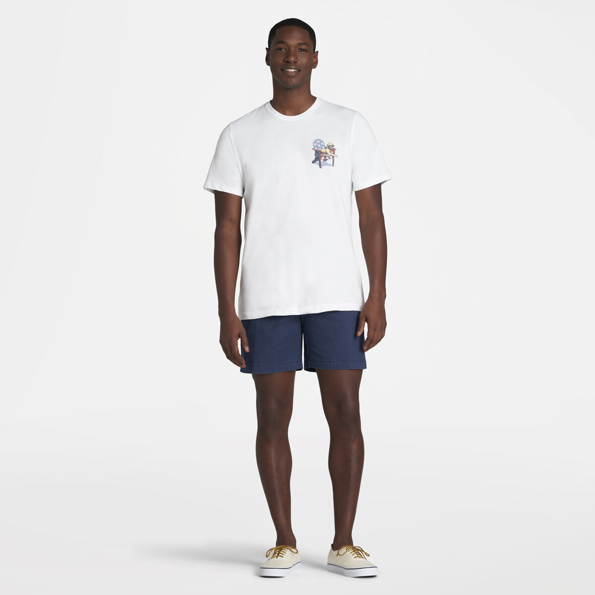 Izod Men's White Flag Tee