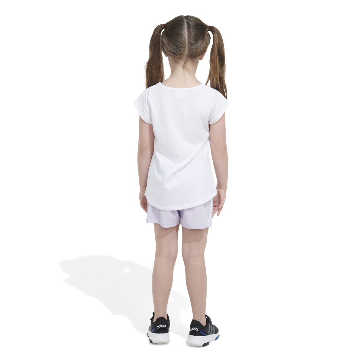 adidas Girls' 2-Piece Graphic Tee & Mesh Shorts Set