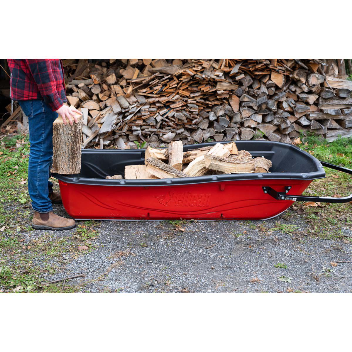 Pelican Trek Sport 82 Utility Sled with Runners, Tow Hitch   Travel Cover