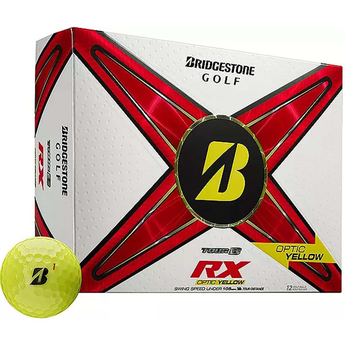 Bridgestone 2024 Tour B RX Yello Golf Balls 12 Pack