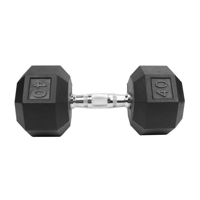 Xprt Fitness 40lb Rubber Hex DB