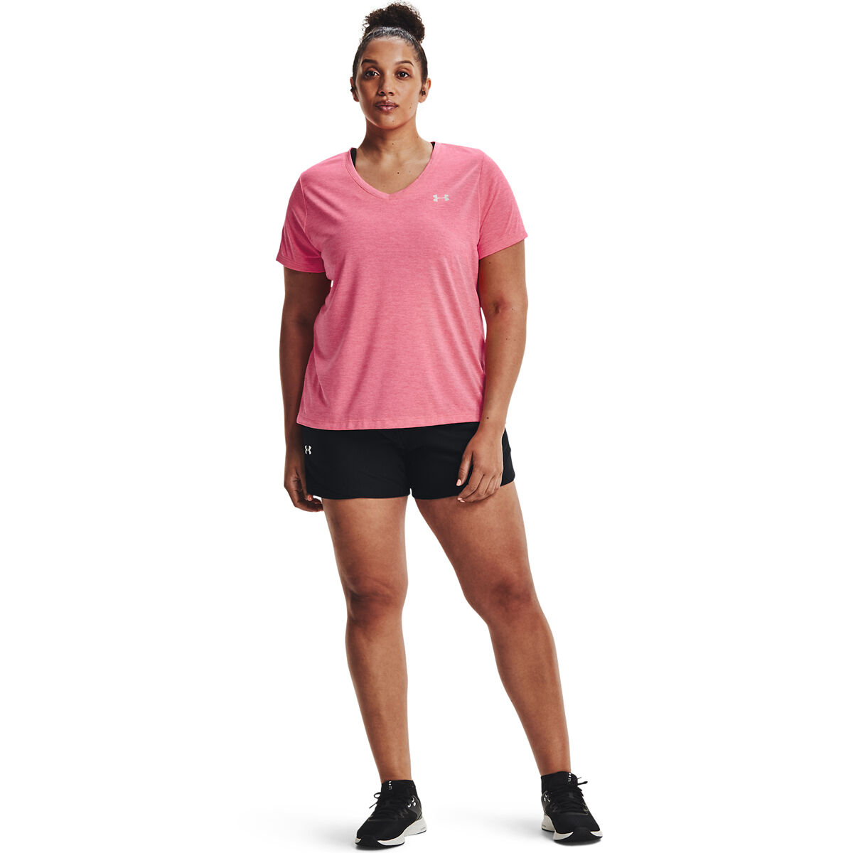 Under Armour Women's Plus Size Tech Twist Short Sleeve V-Neck Tee