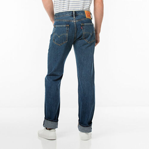 Levi's Men's 505 Dark Stonewash Regular Fit Jeans