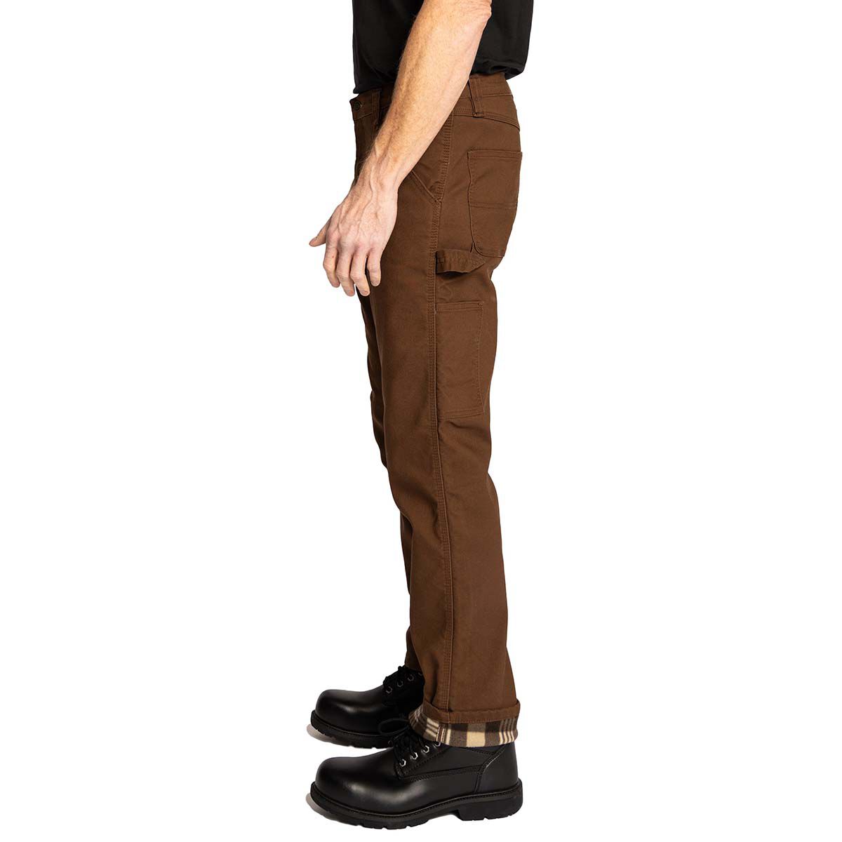 Full Blue Men's Dark Brown Fleece Lined Dungaree