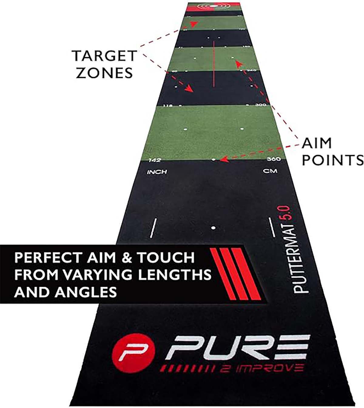 Pure2improve 5.0 Golf Putting Mat