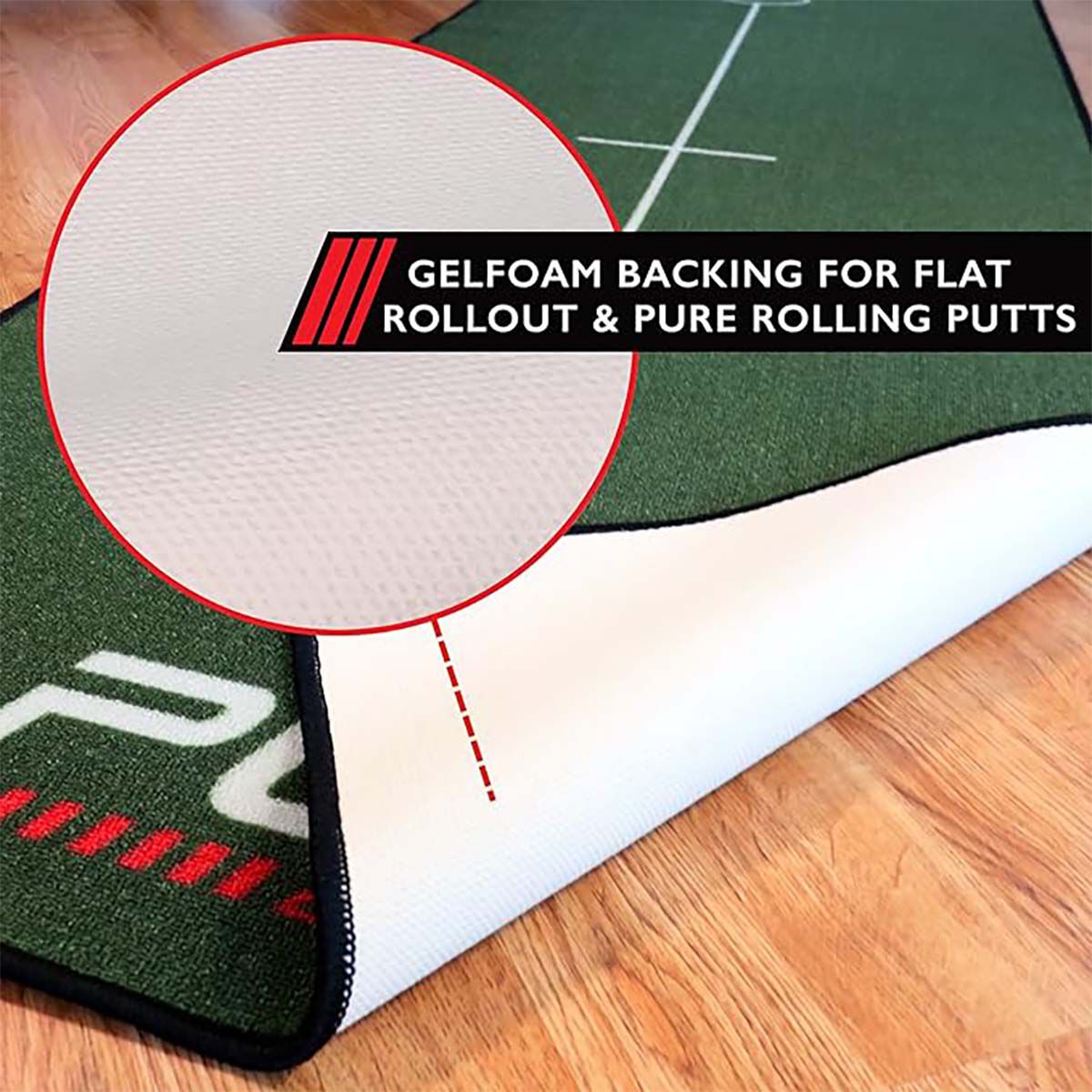 Pure2improve Putting Mat & Adjustable Practice Cup
