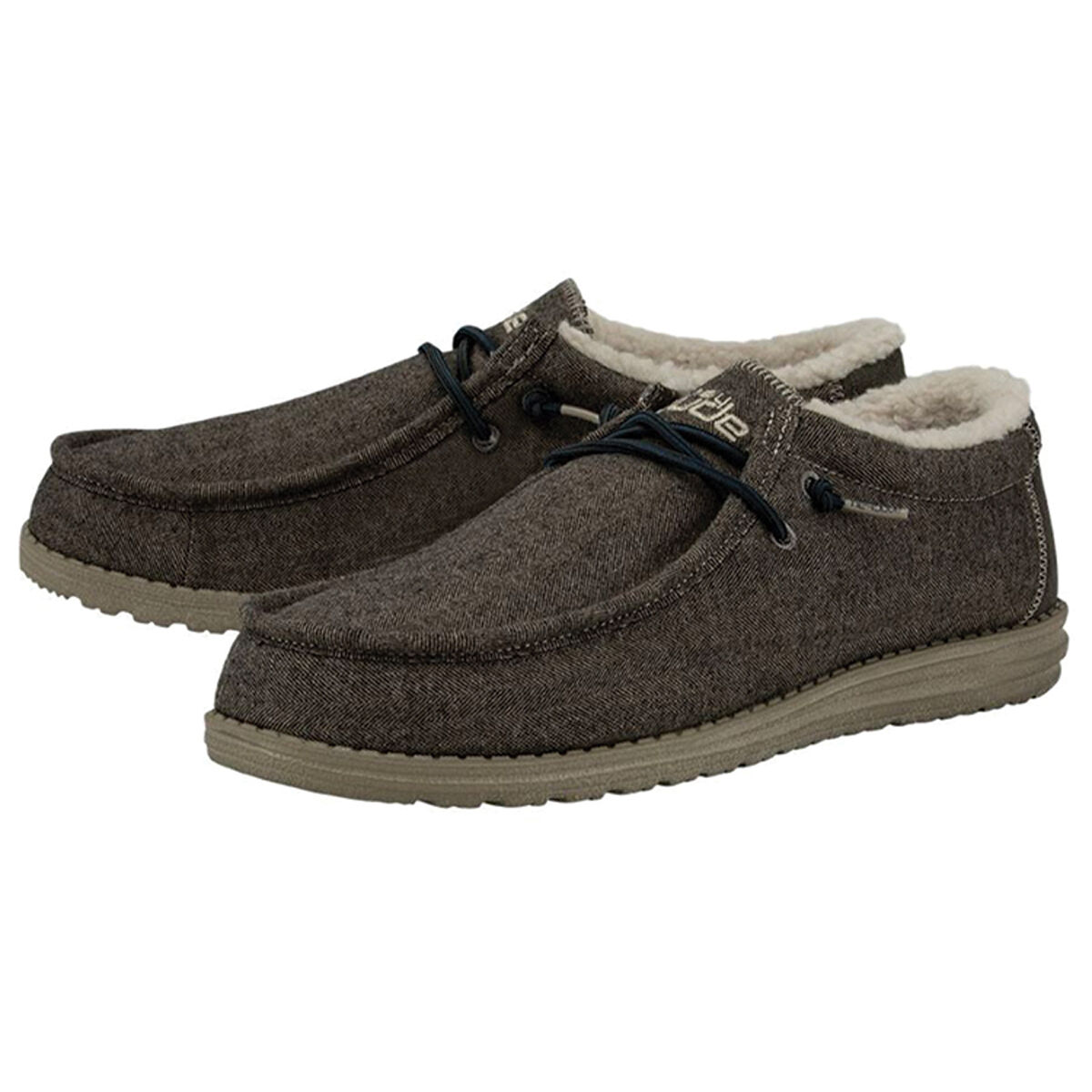 HeyDude Men's Wally Herringbone Choco Shoes