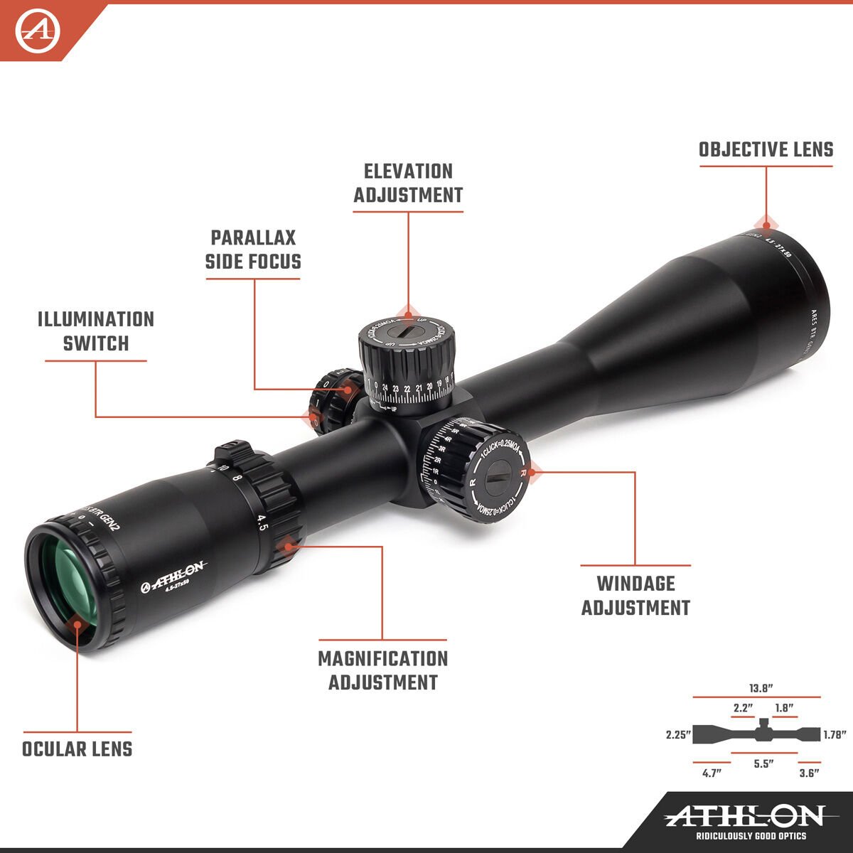 Athlon Optics AresBTR G2HD4.5-27x50MOA