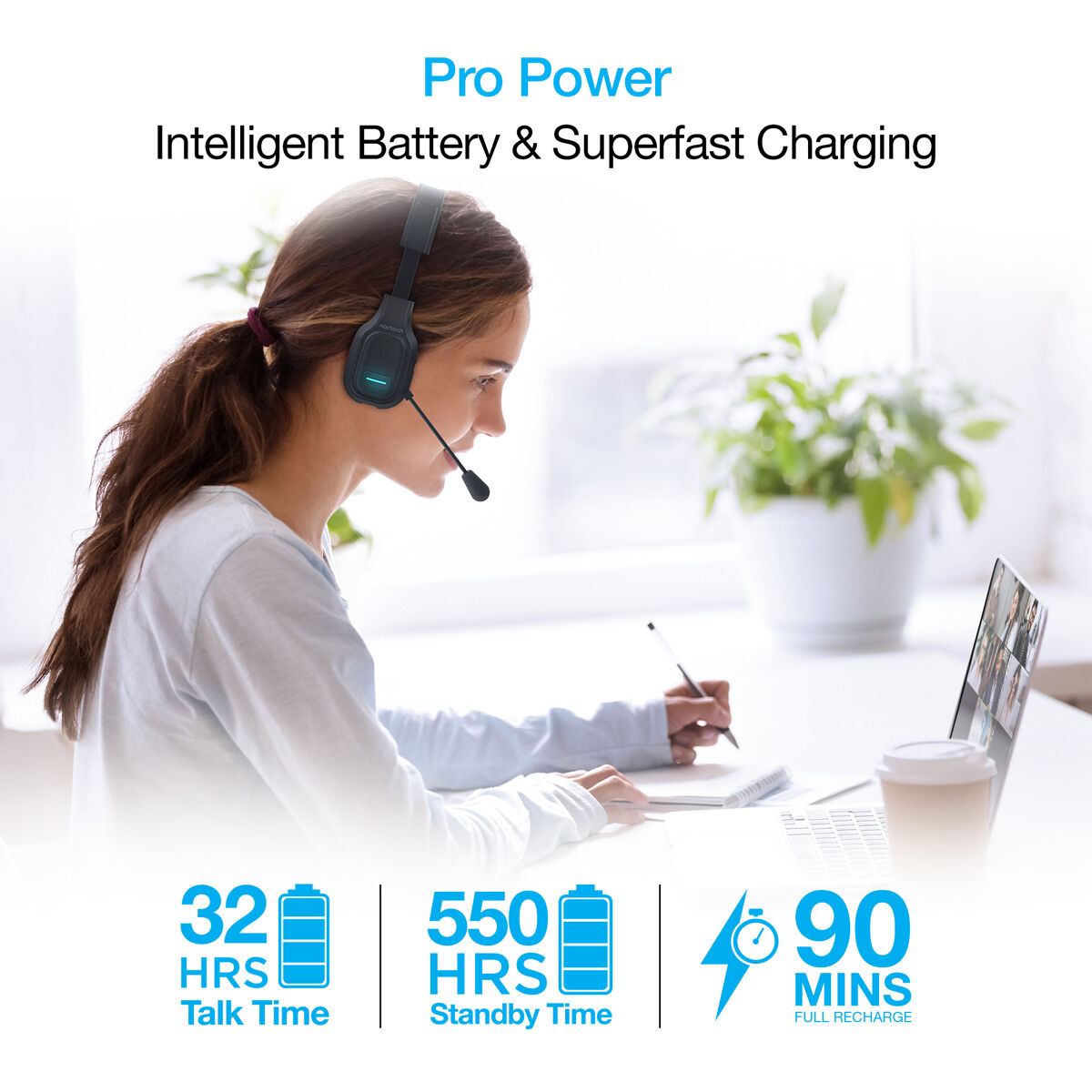 Naztech NXT-700 Xtreme Noise Cancelling Headset for Home   Office