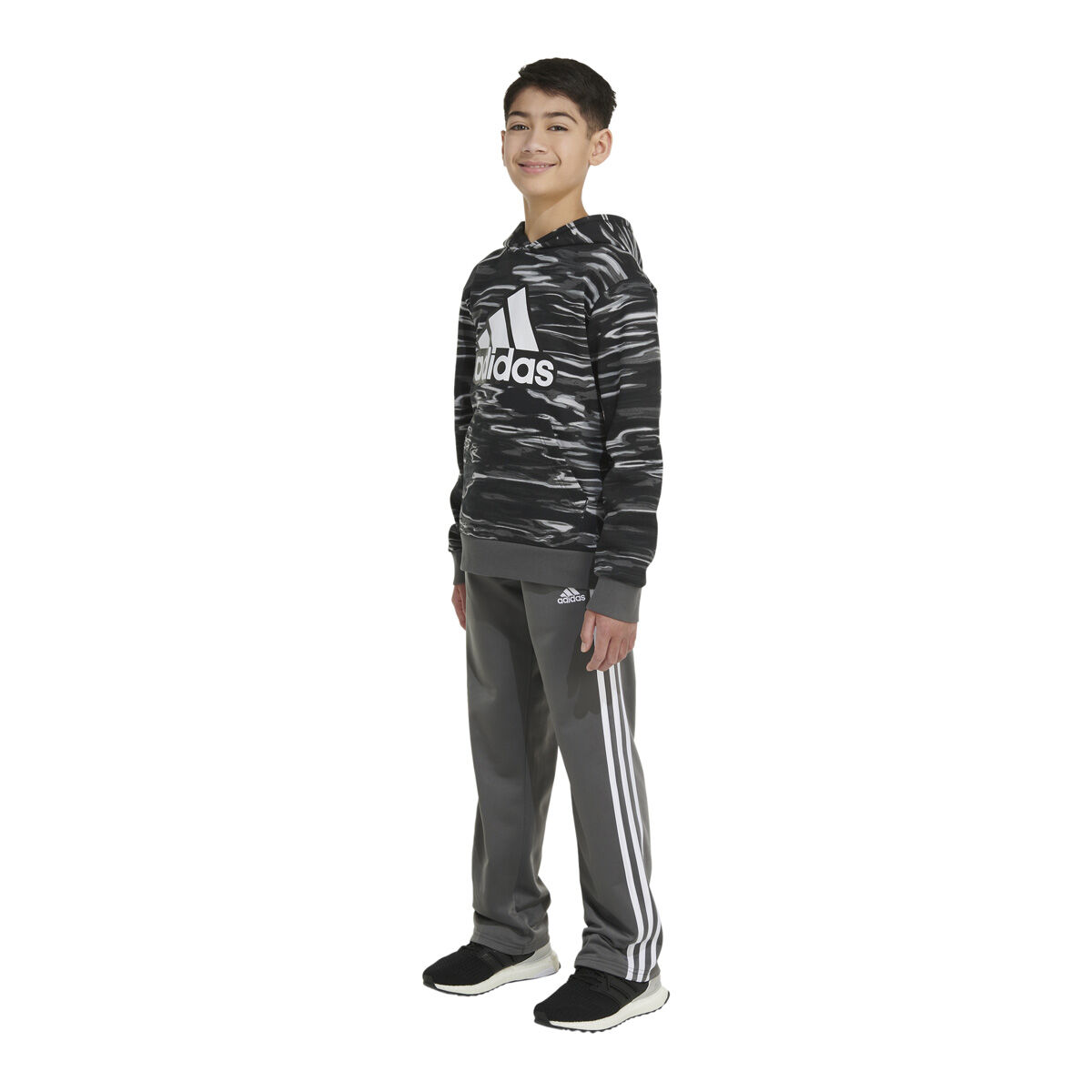 adidas Boys' AOP Liquid Camo Pullover Hoodie