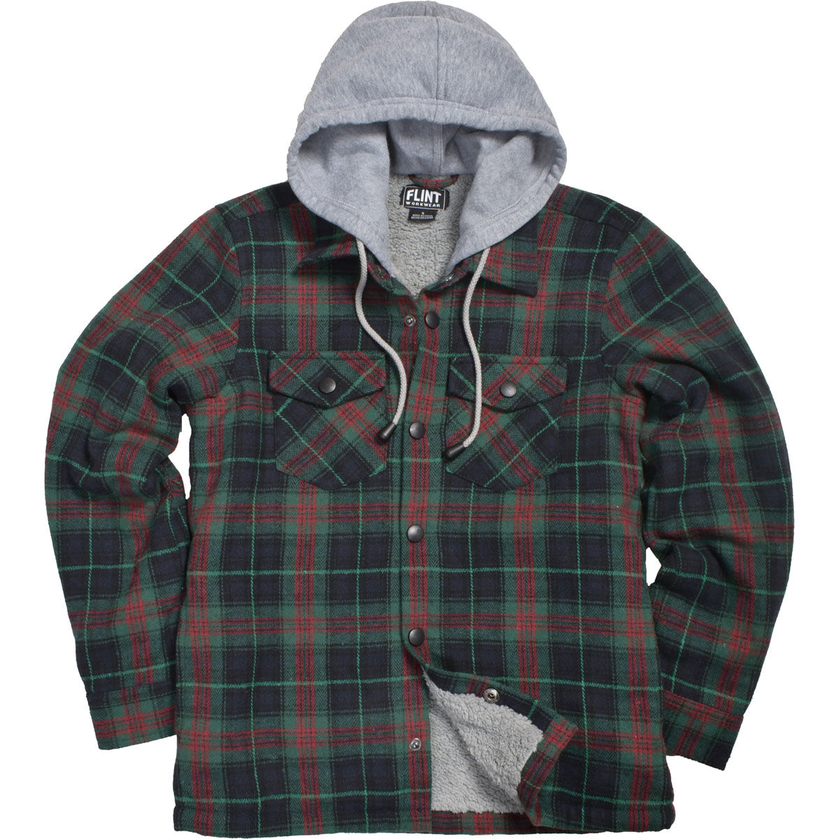 Flint Workwear Boys Flannel Sherpa Lined Shirt Jacket