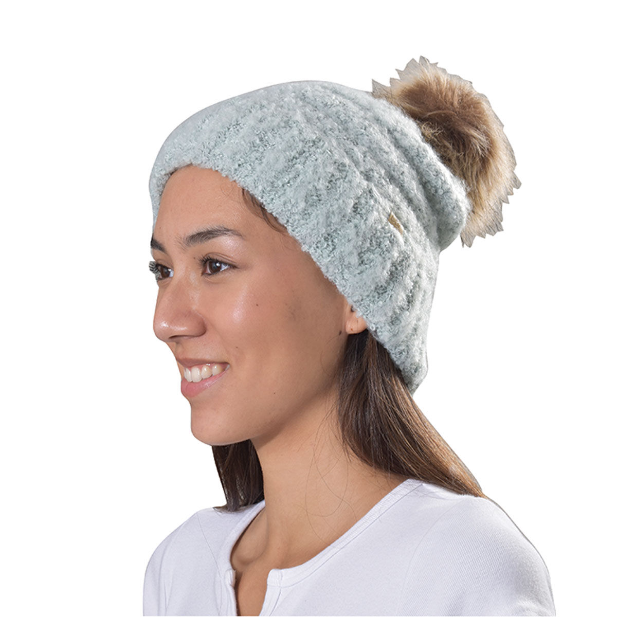 David & Young Women's Marled Pom Beanie