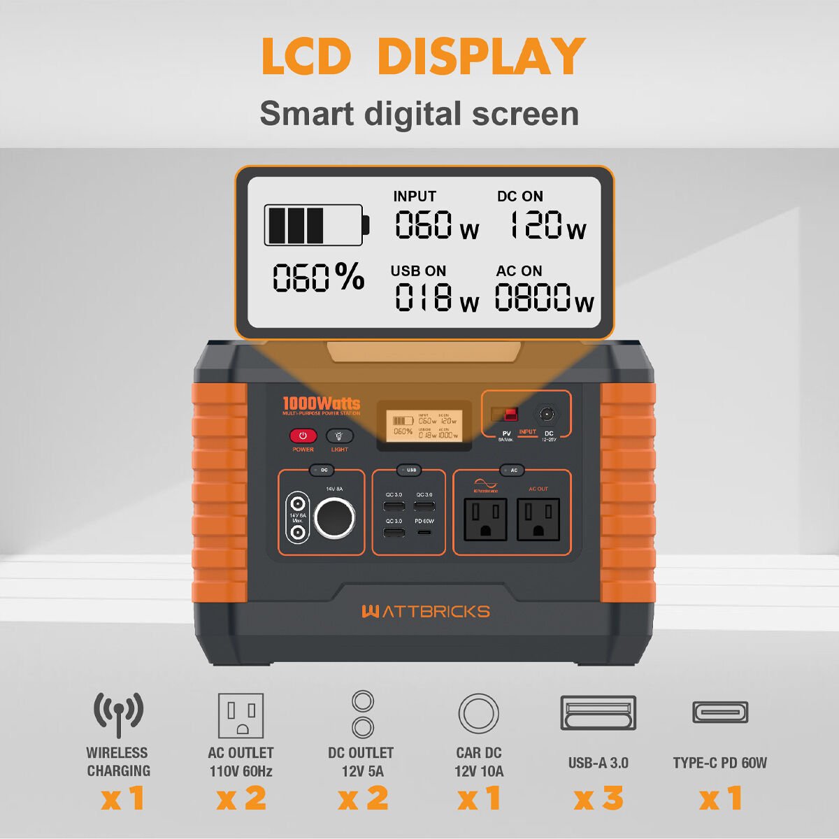 Wattbricks Ener 1000W Portable Power Station
