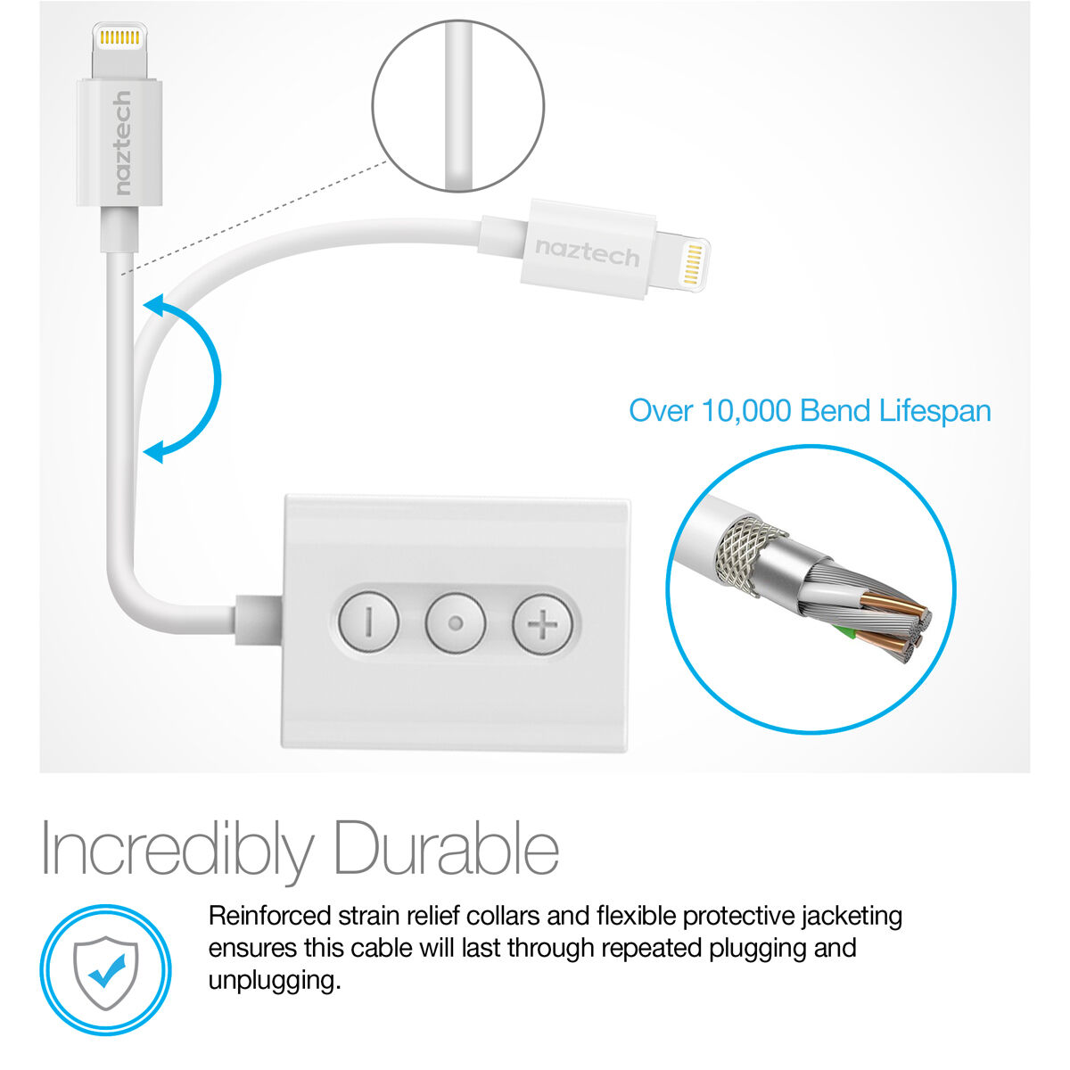 Naztech MFI Audio + Charging Adapter