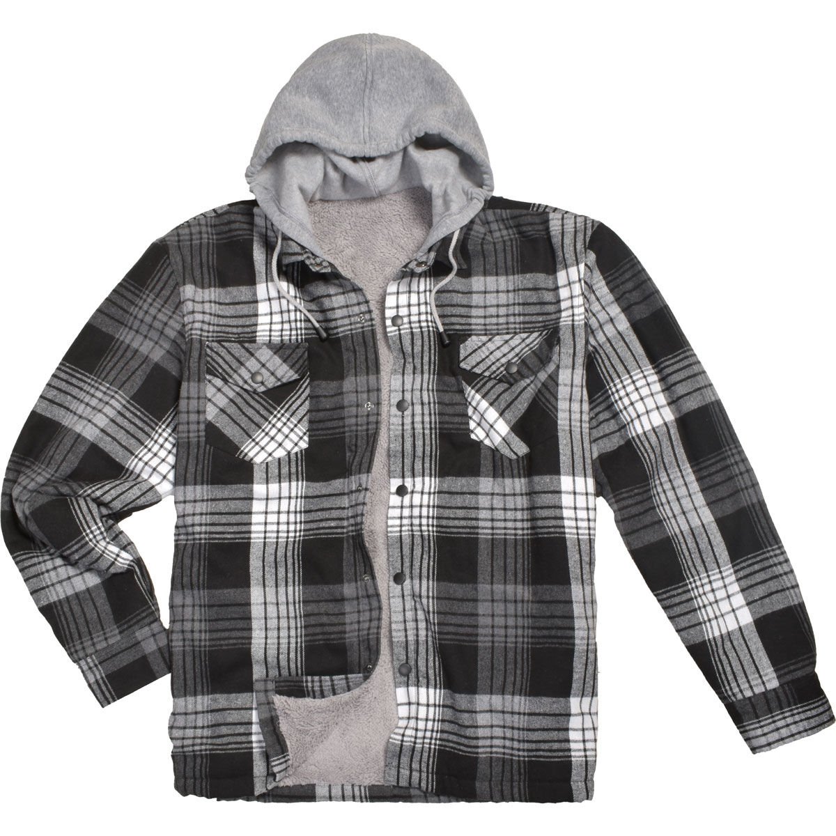 Flint Workwear Men's Flannel Sherpa Lined Shirt Jacket