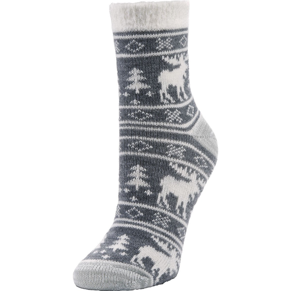 Fireside Women's Cozy Socks Moose Grey