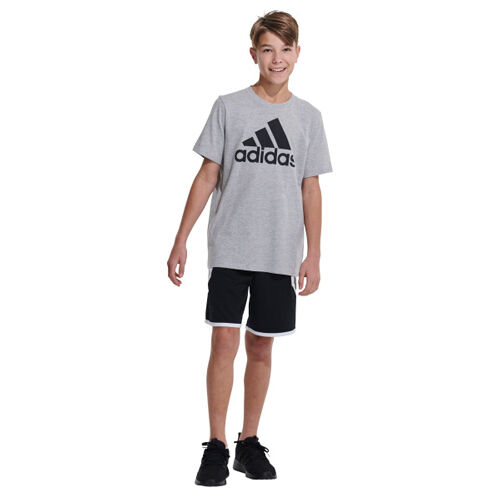 adidas Boys' Short Sleeve Melange Performance Tee