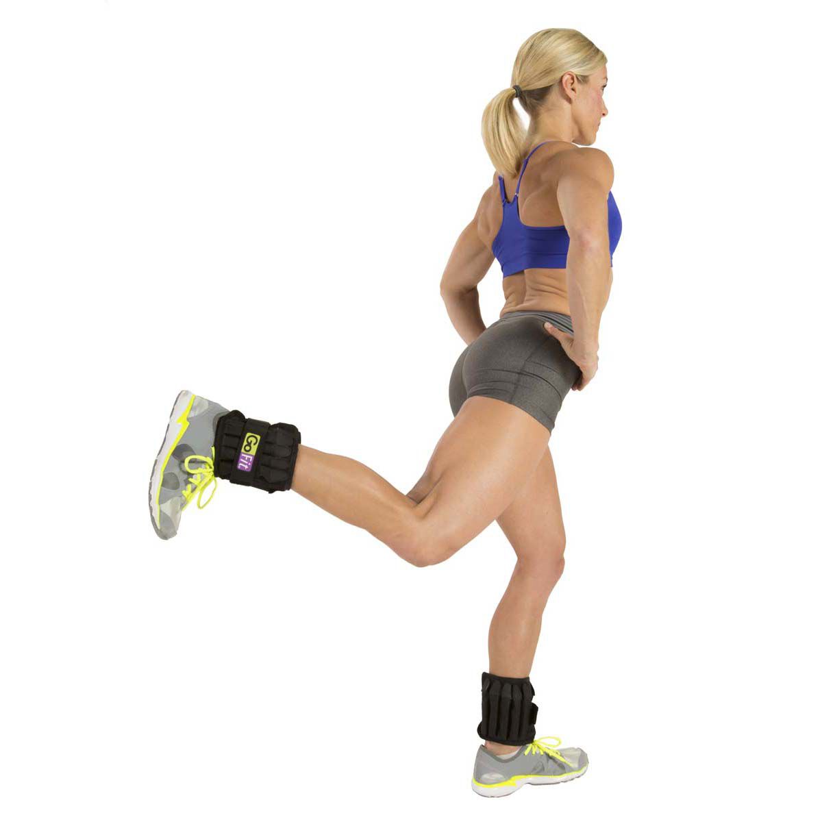 Go Fit 10lb Padded Adjustable Ankle Weights Set