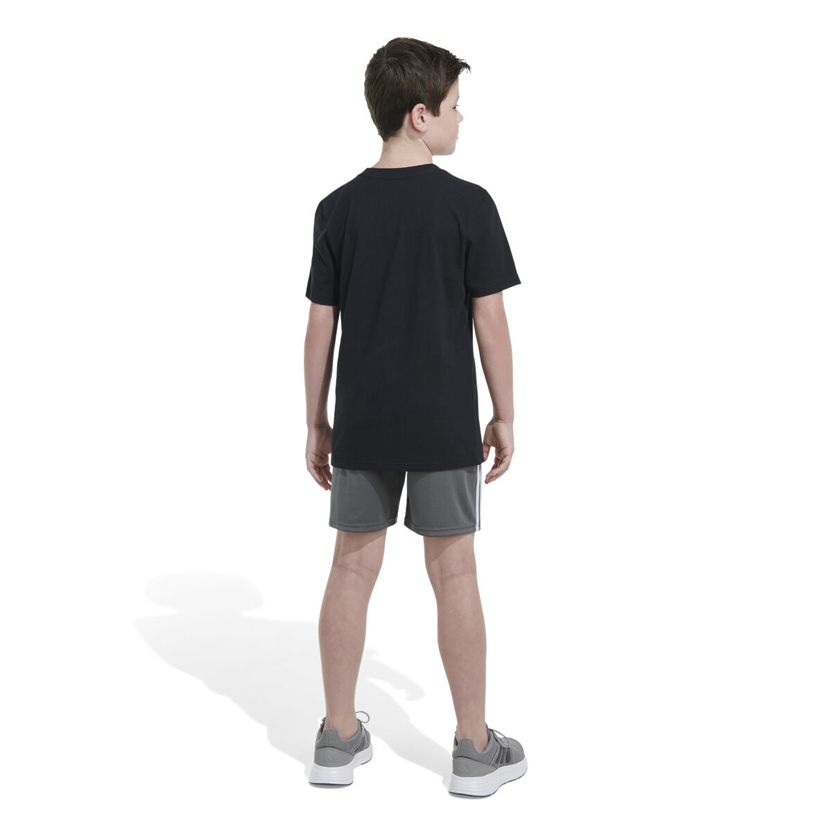 adidas Boys' Shorts Sleeve Camo Logo Tee