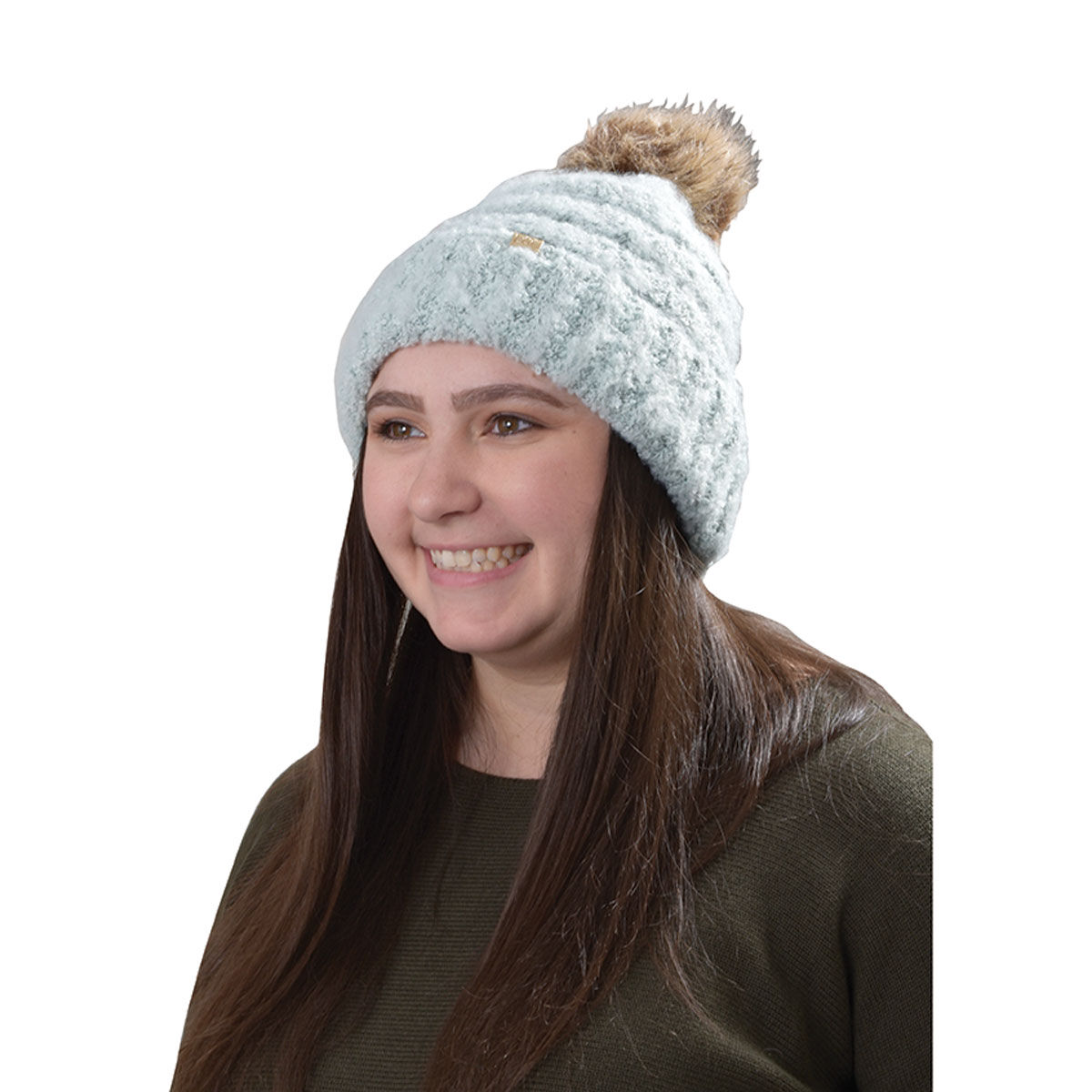 David & Young Women's Marled Pom Beanie