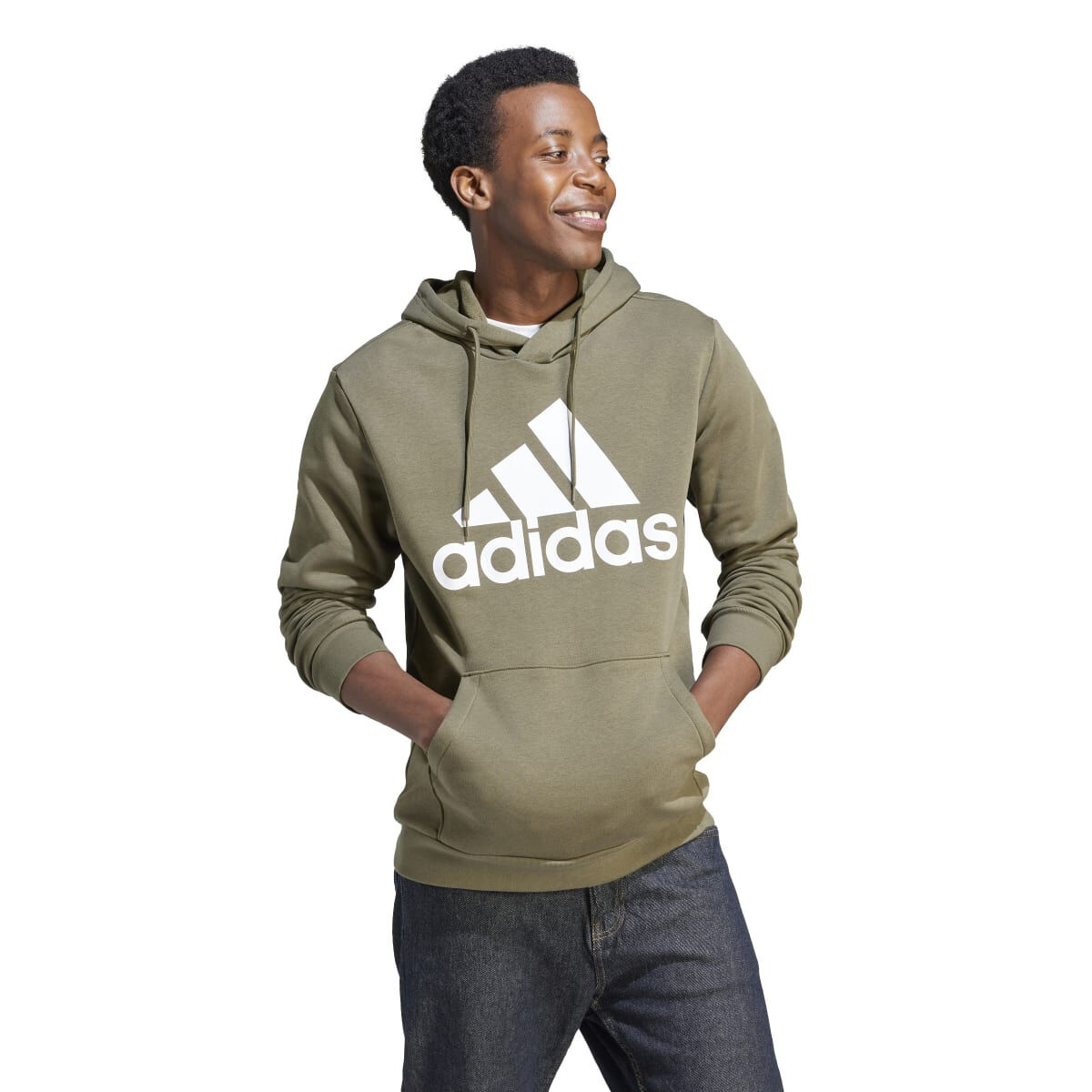 adidas Men's Big Logo Flc Hood