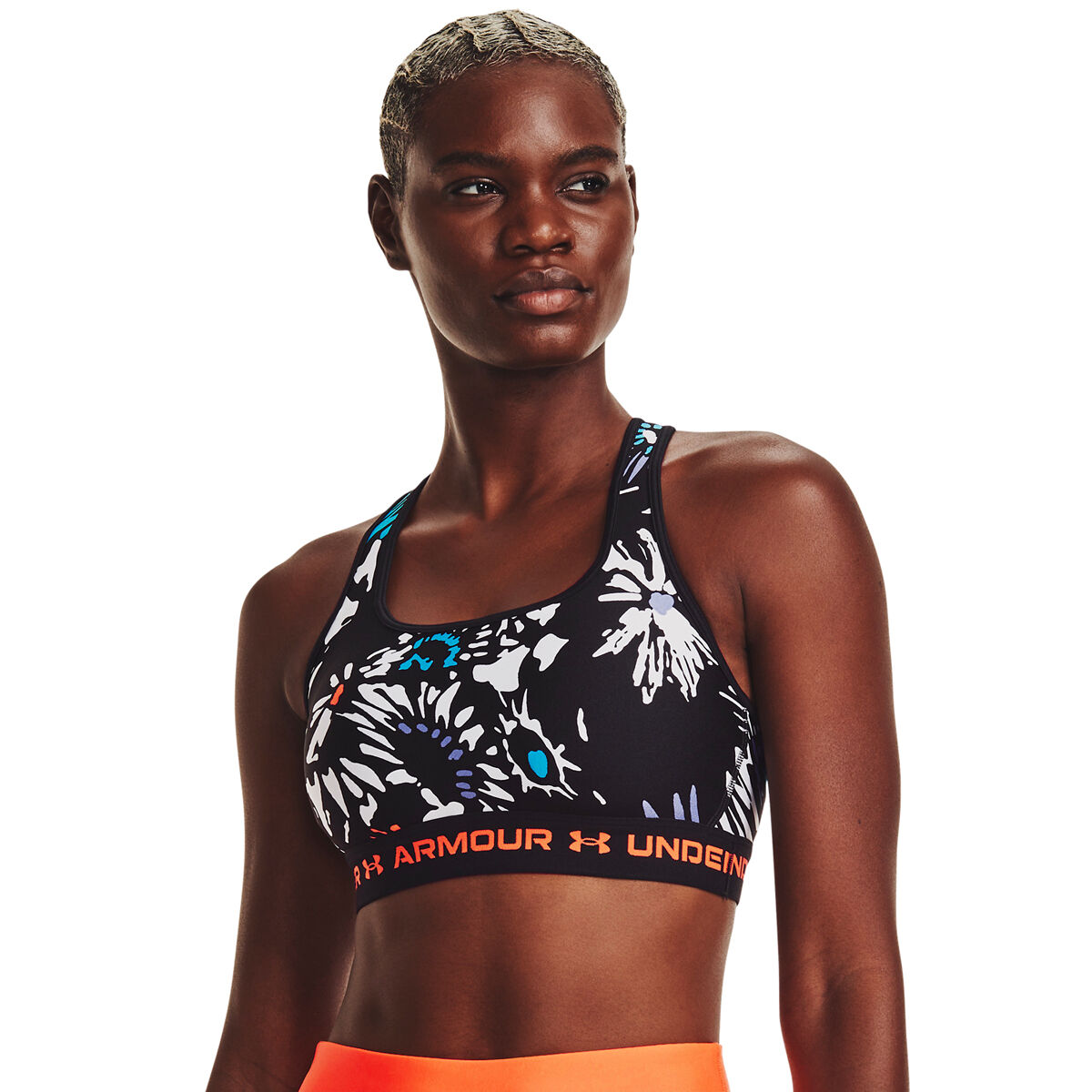 Under Armour Women's Crossback Mid-Impact Print Sports Bra