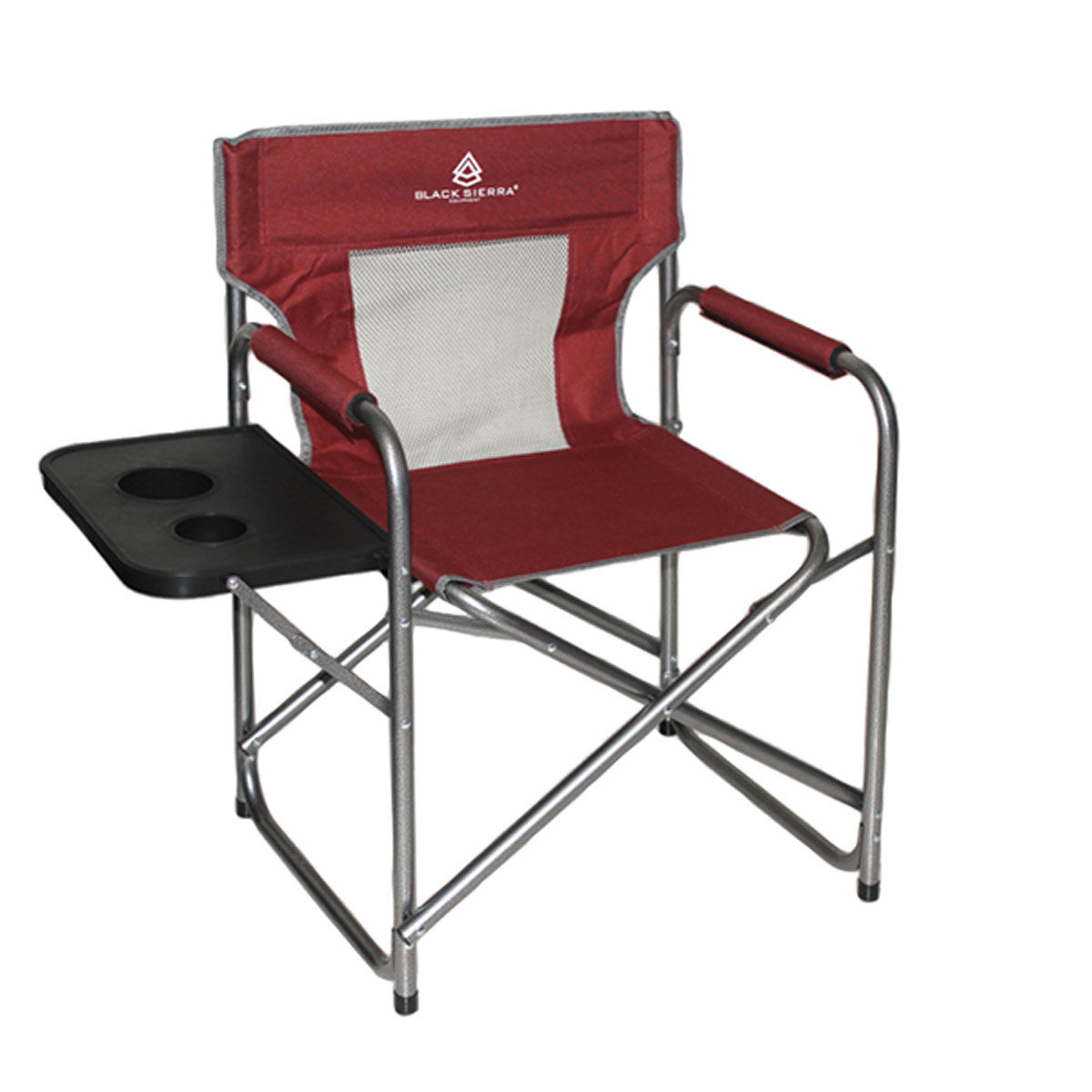 Black Sierra Mesh Director's Chair With Table
