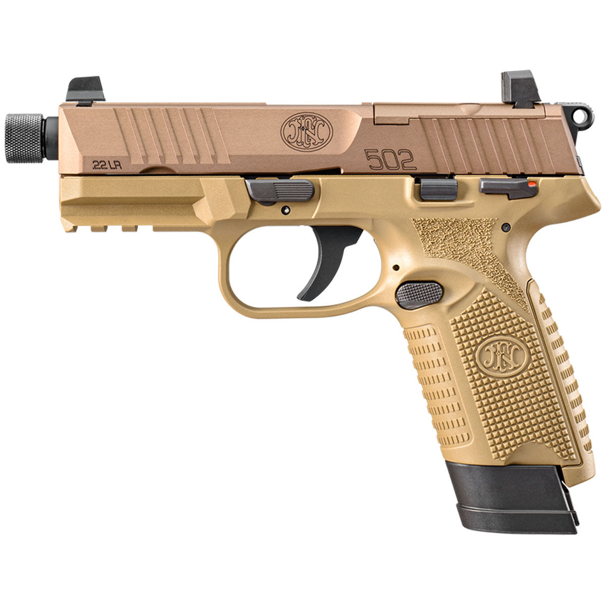 Fn 502T 22LR FDE Semi-Auto Pistol