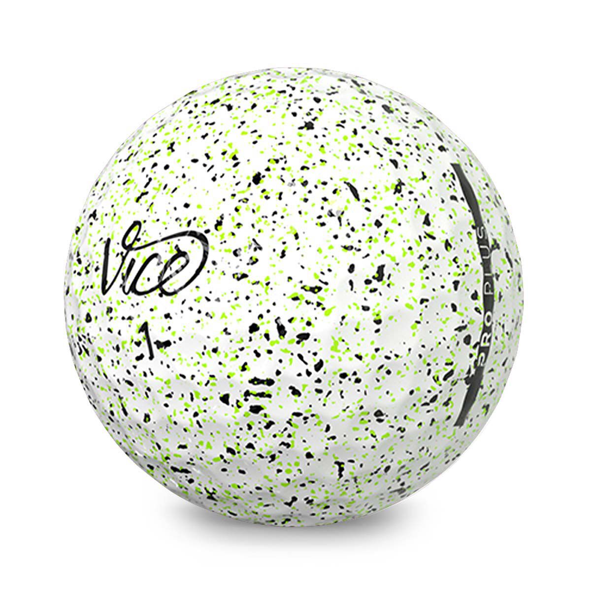 Vice Golf Pro Plus Green/Black Drip 12 Pack Golf Balls