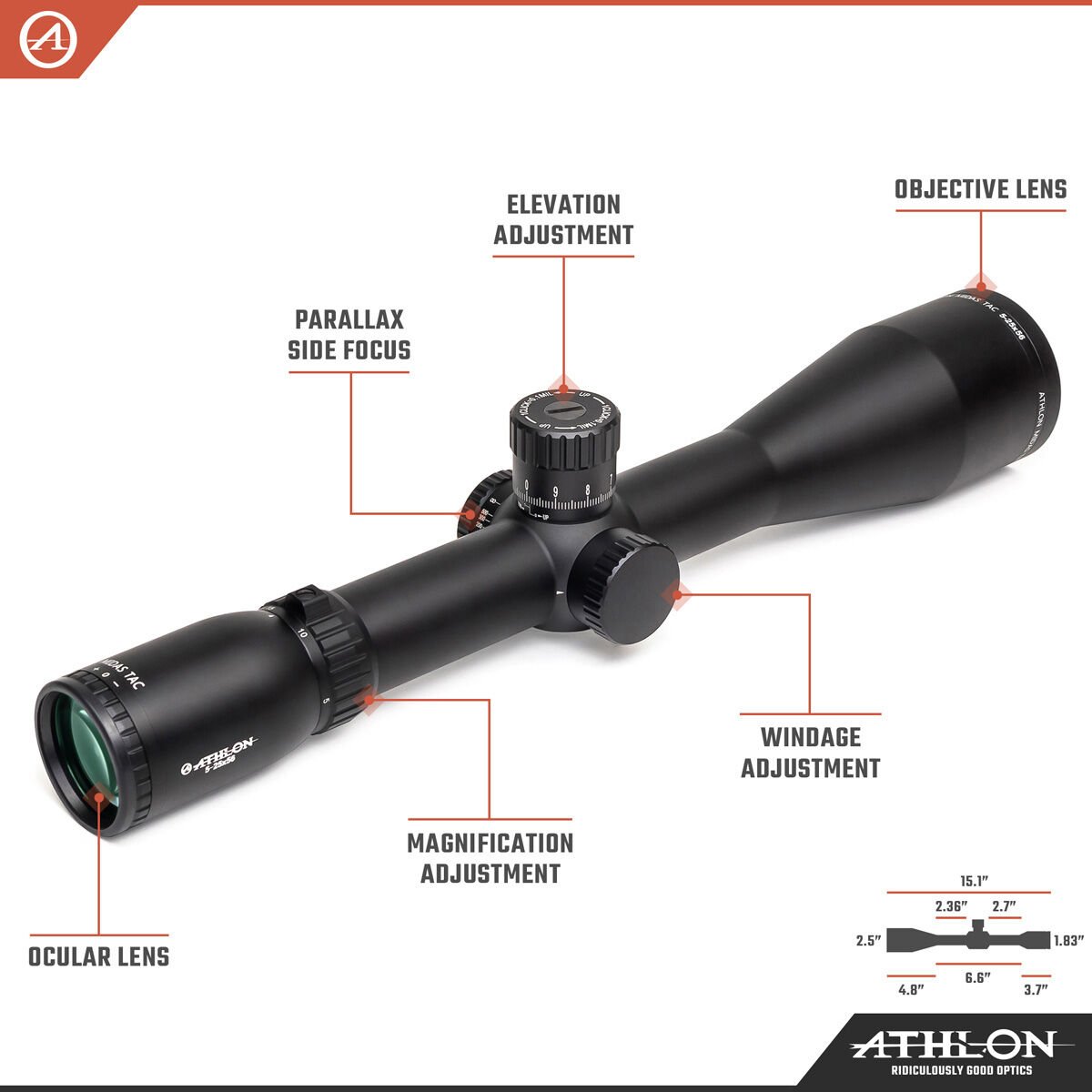 Athlon Optics Midas THD5-25x56APRS6MIL