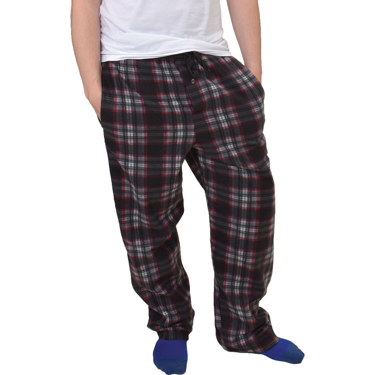 Canyon Creek Men's Black/Red Plaid Lounge Pants