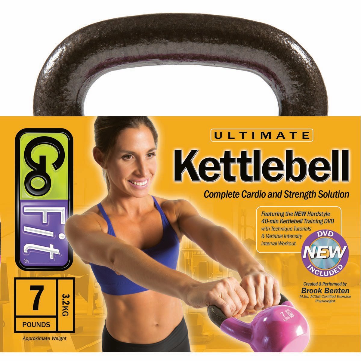 Go Fit 7lb Vinyl Kettlebell