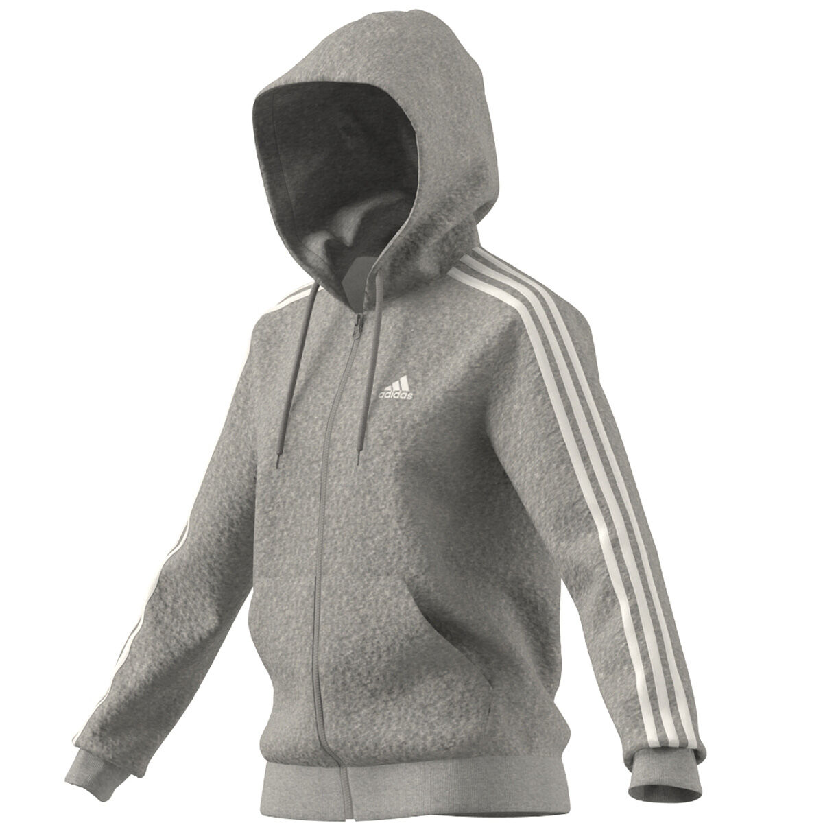 adidas Women's Essentials 3-Stripes Full-Zip Fleece Hoodie
