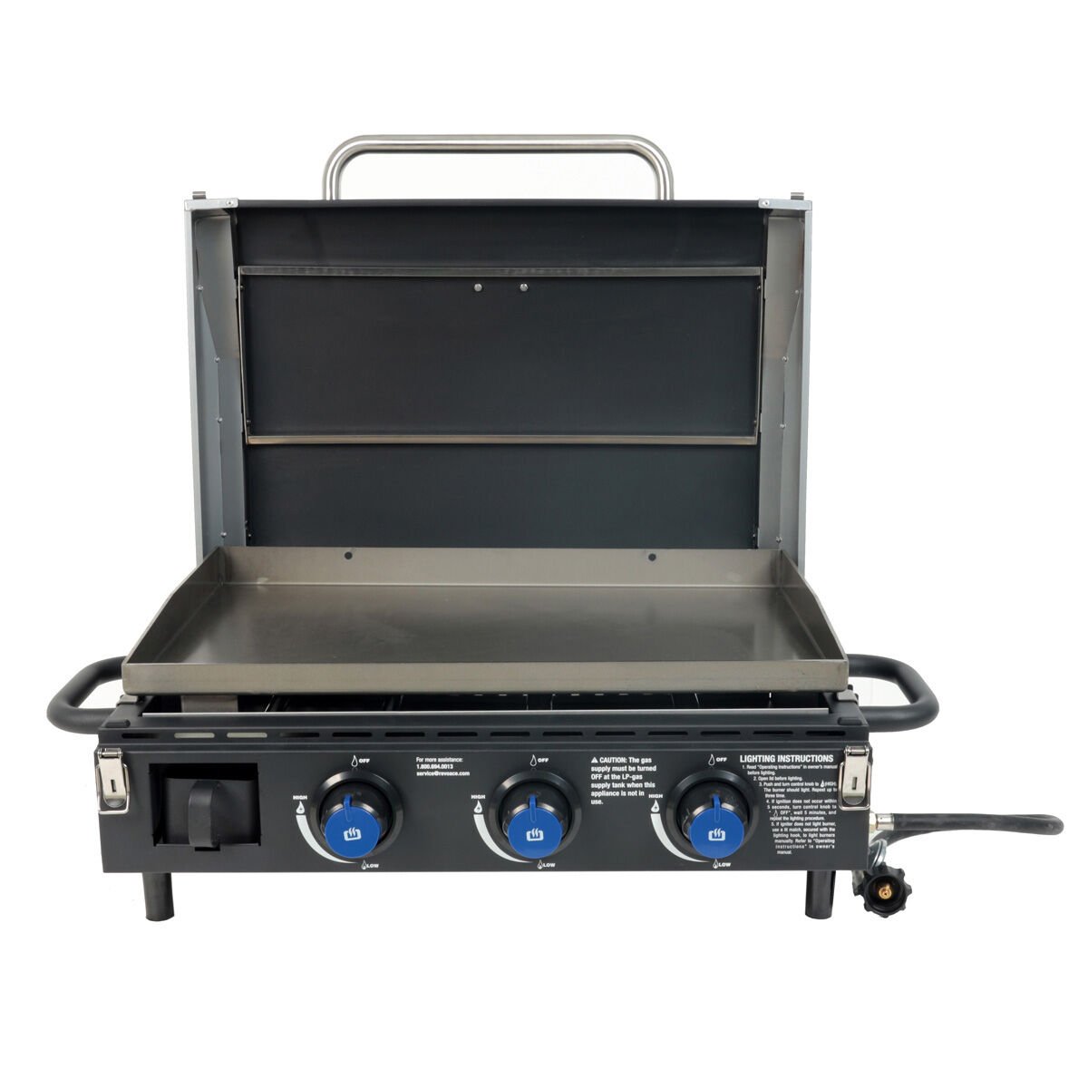 Razor 3-Burner Portable Griddle with Lid