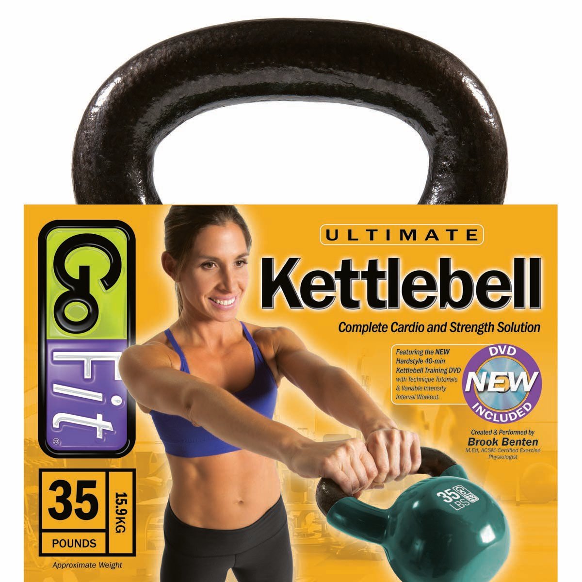 Go Fit 35lb Vinyl Kettlebell