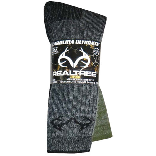 Realtree Men's Merino Wool Blend Boot Socks 2-Pairs