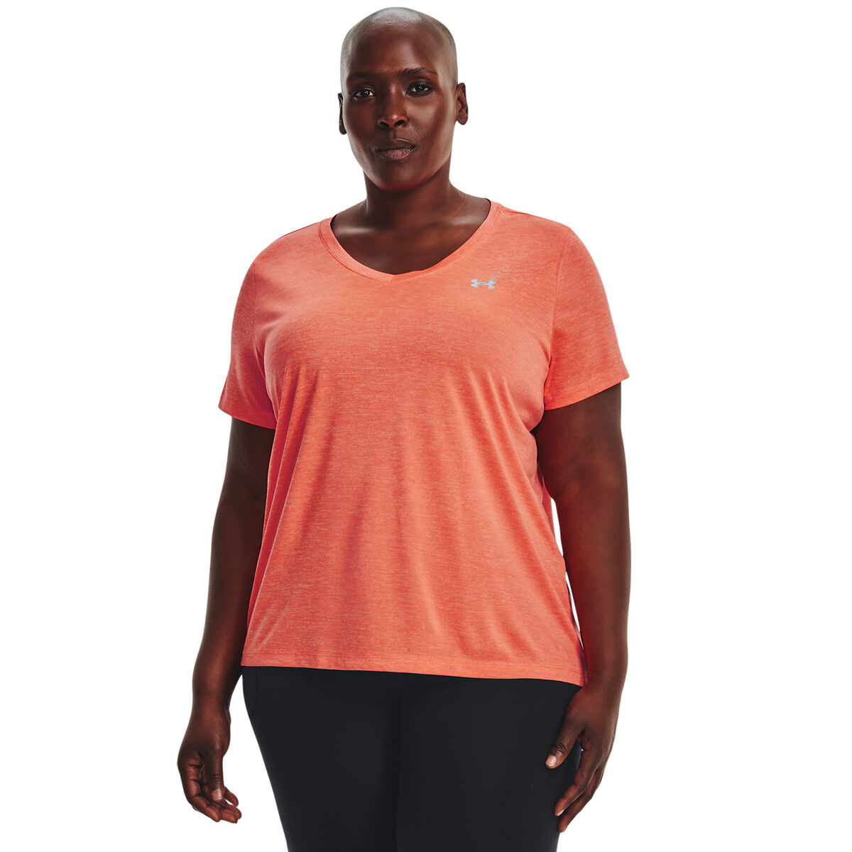 Under Armour Women's Plus Size Tech Twist Short Sleeve V-Neck Tee