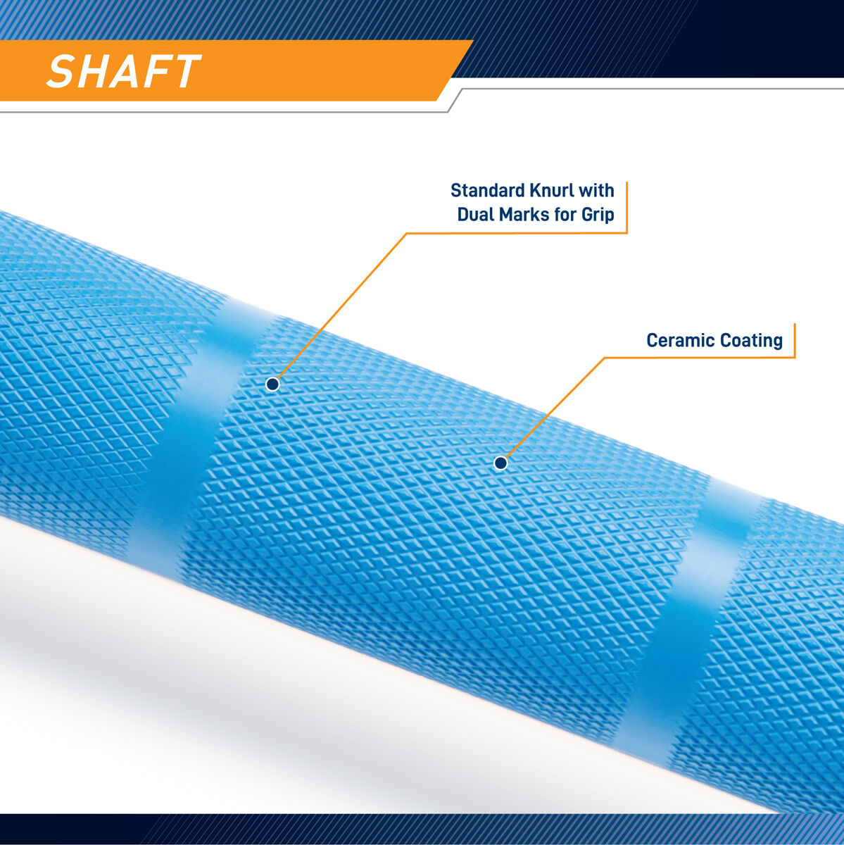 Steel Body 7' Blue Chrome OLYMPIC BAR