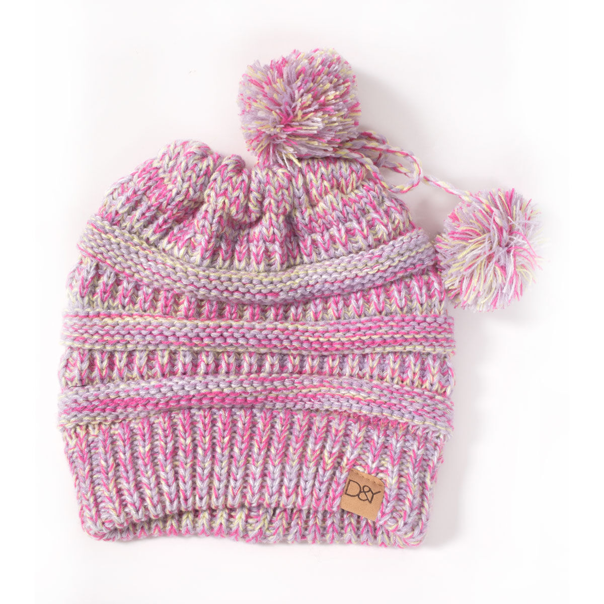 David & Young Girls' Ponytail with Pom Hat