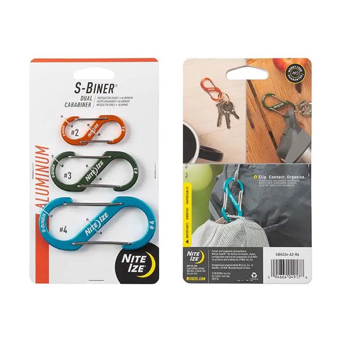 Nite Ize S-Biner® Aluminum Dual Carabiner Combo - 3 Pack - Assorted