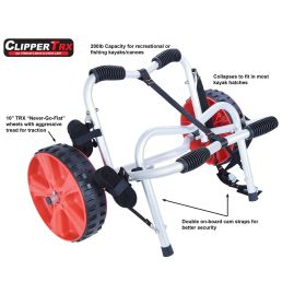 Malone ClipperTRX Deluxe Kayak/Canoe Cart (with no-flat tires)