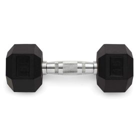 Weider 15lb Rubber Hex Dumbbell