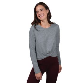 90 Degree Women's Long Sleeve Terry Twist Top