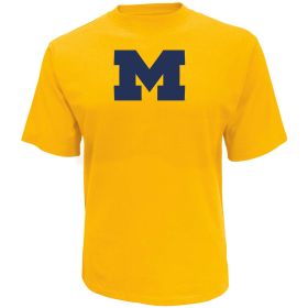 Knights Apparel Men's University of Michigan Oversized Logo Short Sleeve T-Shirt