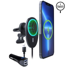 Naztech MagLock 15W Wireless Charging Vent Mount for MagSafe