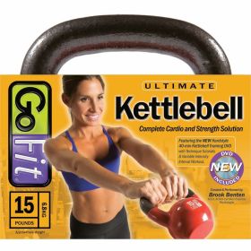 Go Fit 15lb Vinyl Kettlebell