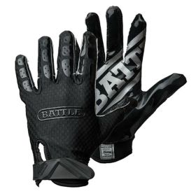 Battle Sports Football Glove-Triple Black-Adult S